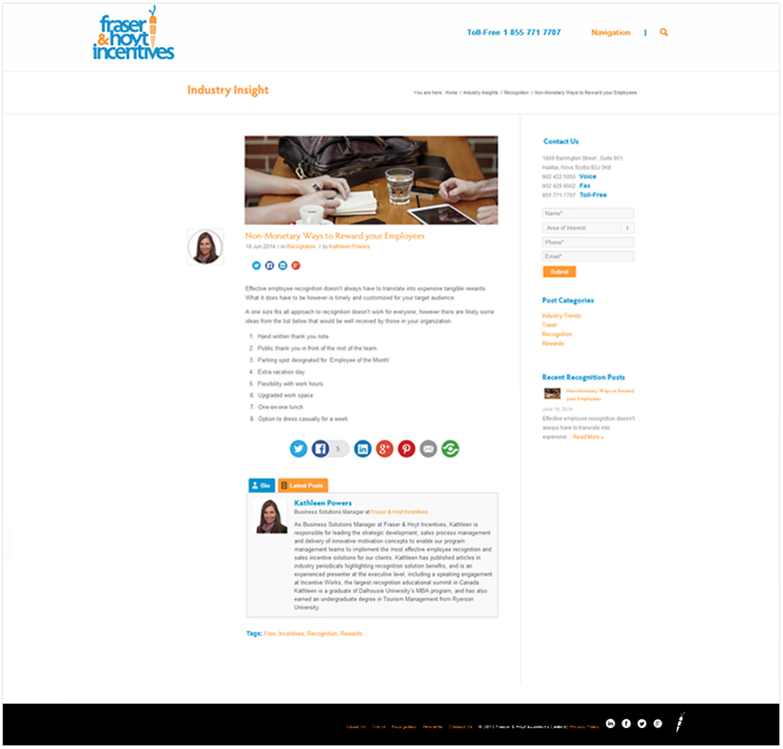 Fraser & Hoyt Incentives